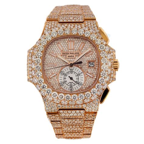 iced out patek philippe mens watch